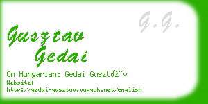 gusztav gedai business card